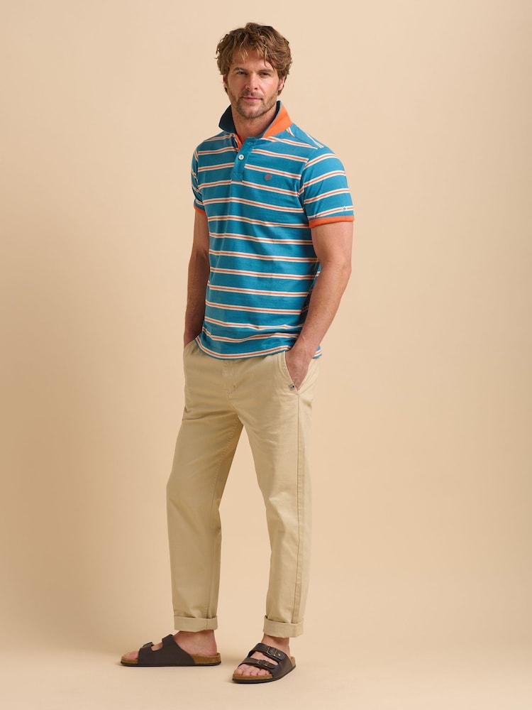 Brakeburn Stripe 100% Cotton Polo Shirt - صورة 5 من 5
