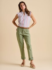 Brakeburn Green Blake Turn Up Trousers - Image 1 of 5