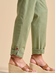 Brakeburn Green Blake Turn Up Trousers - Image 3 of 5