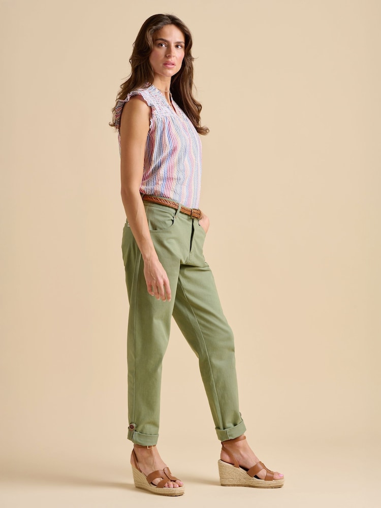 Brakeburn Green Blake Turn Up Trousers - Image 4 of 5
