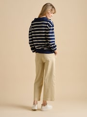 Brakeburn Blue 100% Cotton Quarter Zip Sweatshirt - Image 3 of 6