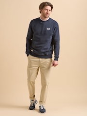 Brakeburn Blue Custom Crew Neck 100% Cotton Sweatshirt - Image 1 of 6
