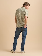 Brakeburn Cream 100% Cotton Shadow Floral Shirt - Image 2 of 5