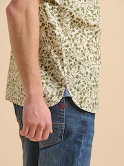 Brakeburn Cream 100% Cotton Shadow Floral Shirt - Image 4 of 5