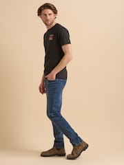 Brakeburn Black 100% Cotton T-Shirt - Image 3 of 5
