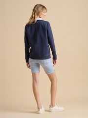 أزرق - Brakeburn Broderie Crew Neck Sweatshirt - صورة 2 من 5