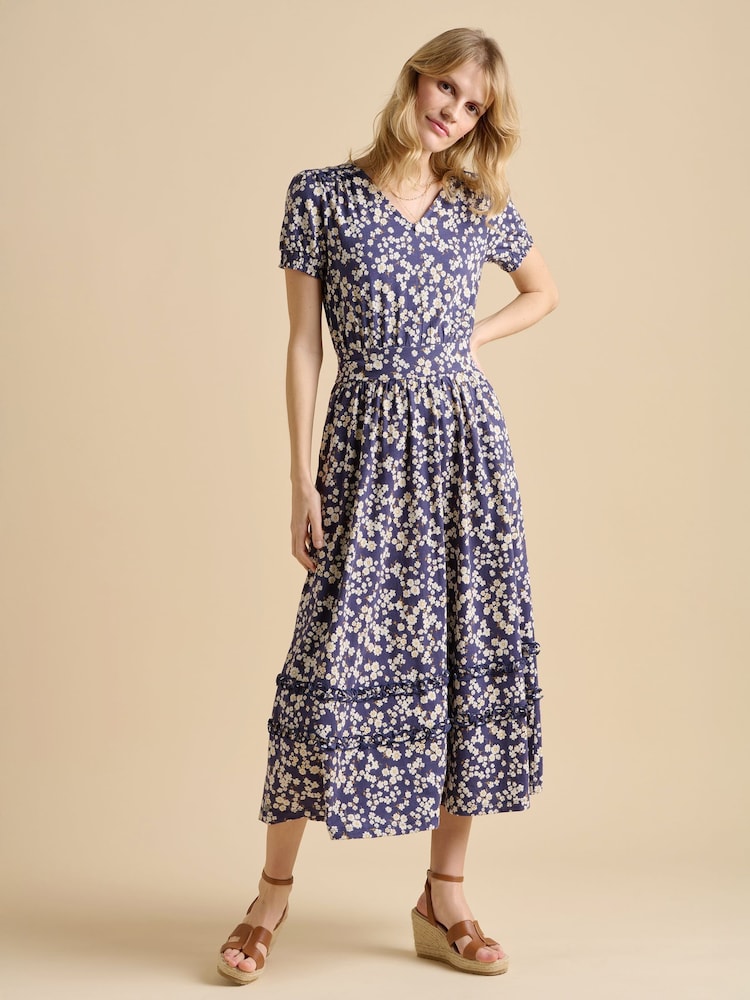 Brakeburn 100% Cotton Floating Daisy Maxi Dress - Image 3 of 5