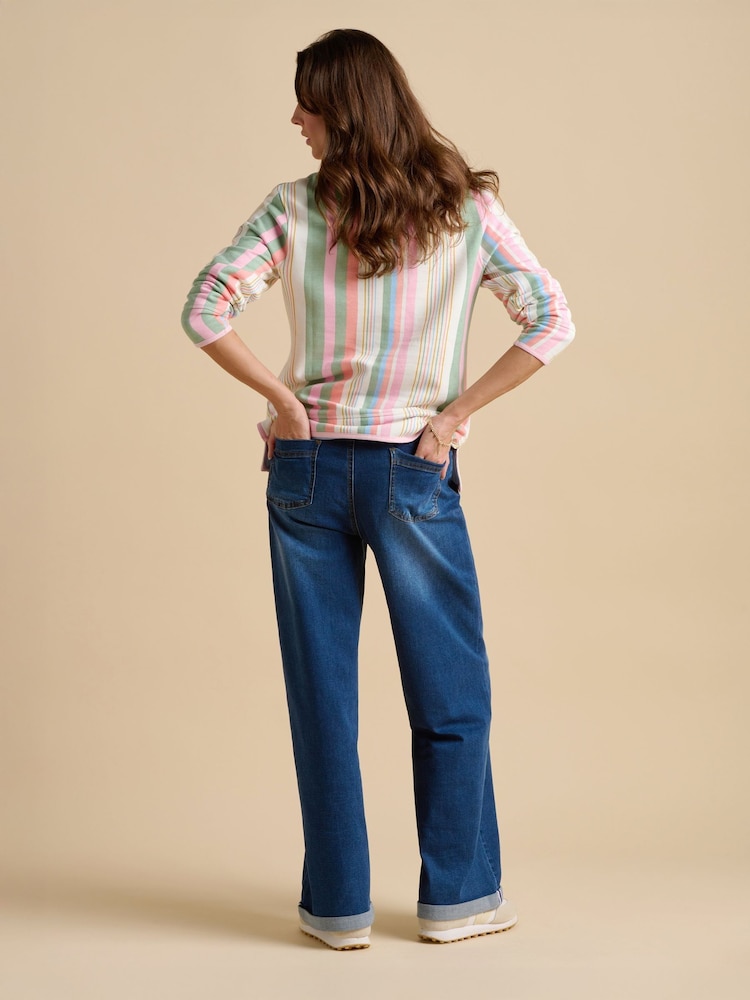 Brakeburn Pink Shoreline Meadow Quarter Zip Sweatshirt - Image 3 of 5