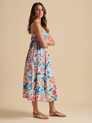 Brakeburn Blue Full Bloom Midi Dress - Image 3 of 5
