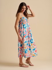 Brakeburn Blue Full Bloom Midi Dress - Image 5 of 5