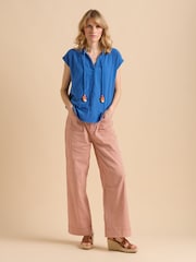 Brakeburn Ocean 100% Cotton Blouse - Image 2 of 6