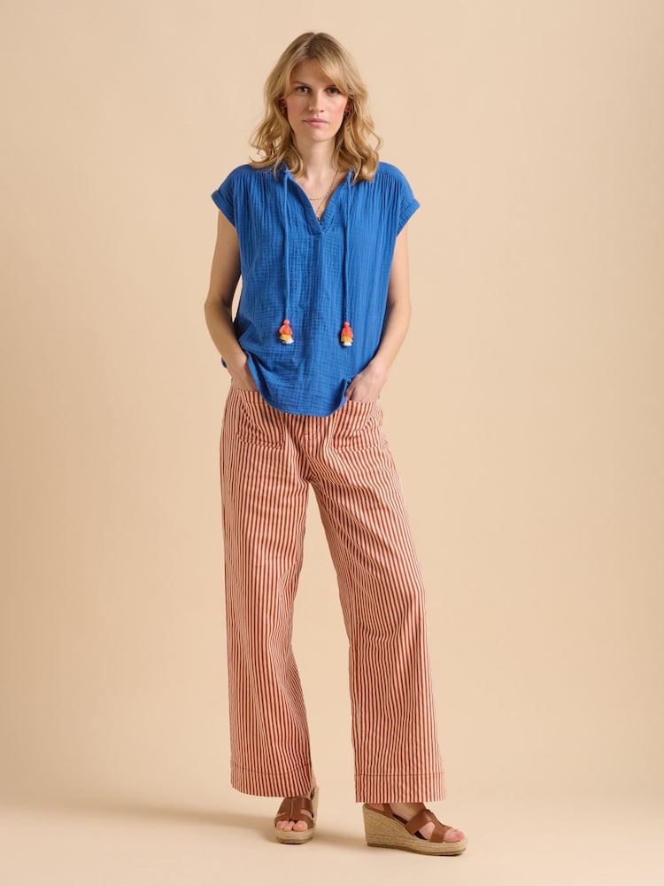 Brakeburn Ocean 100% Cotton Blouse - Image 2 of 6