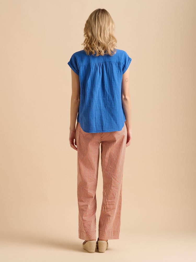 Brakeburn Ocean 100% Cotton Blouse - Image 3 of 6