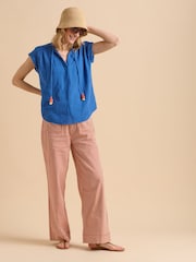 Brakeburn Ocean 100% Cotton Blouse - Image 5 of 6