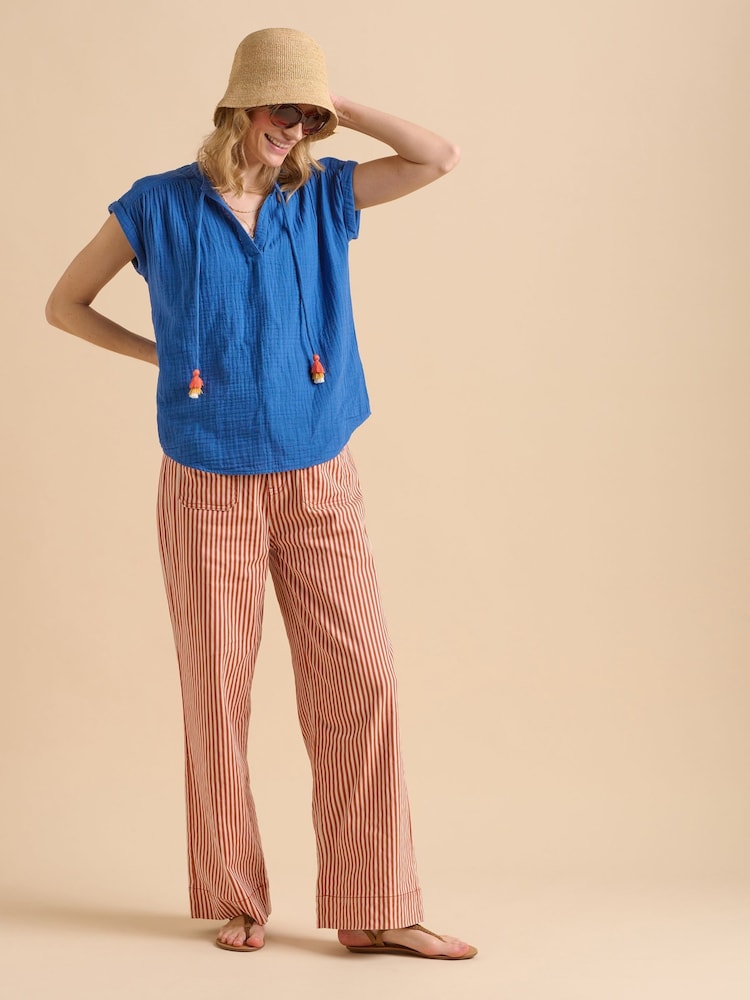 Brakeburn Ocean 100% Cotton Blouse - Image 5 of 6