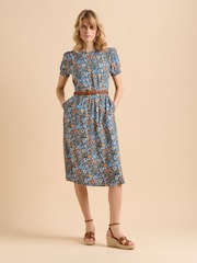 Brakeburn Blue Secret Garden Midi Dress - Image 1 of 6
