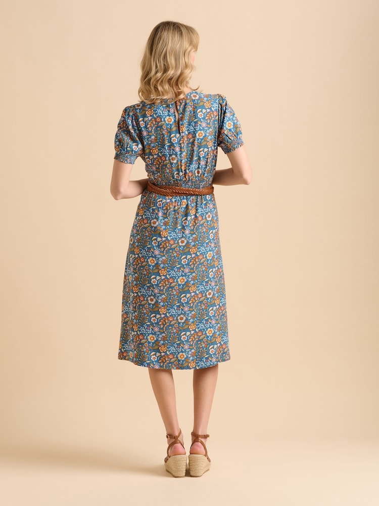 Brakeburn Blue Secret Garden Midi Dress - Image 2 of 6