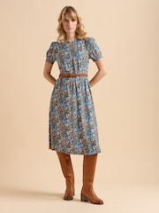 Brakeburn Blue Secret Garden Midi Dress - Image 6 of 6