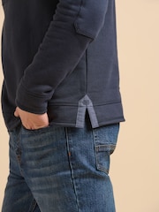 Brakeburn Blue Green Stripe Quarter Zip Sweat Top - Image 6 of 6