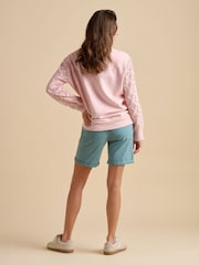 وردي - Brakeburn Broderie Crew Neck Sweatshirt - صورة 3 من 5