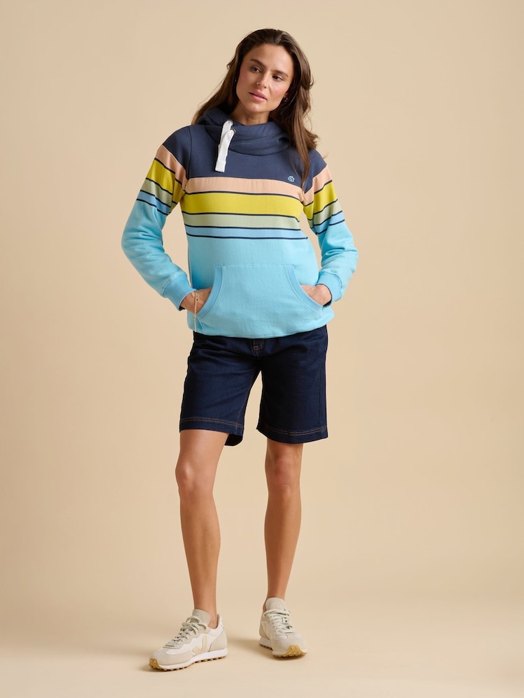 Brakeburn Blue Retro Wave Elise Hoodie - Image 1 of 5 Brakeburn Blue Retro Wave Elise Hoodie - Image 1 of 5