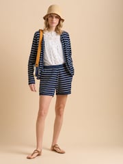 Brakeburn Blue Stripe 100% Cotton Shorts - Image 6 of 6