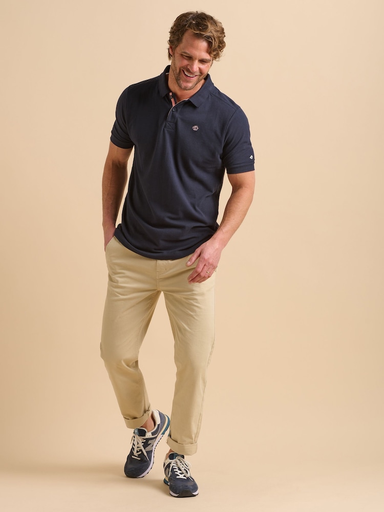 Brakeburn Blue Dark Polo Shirt - Image 1 of 6