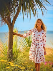 Brakeburn Fan Floral Knee Length Dress - Image 1 of 6