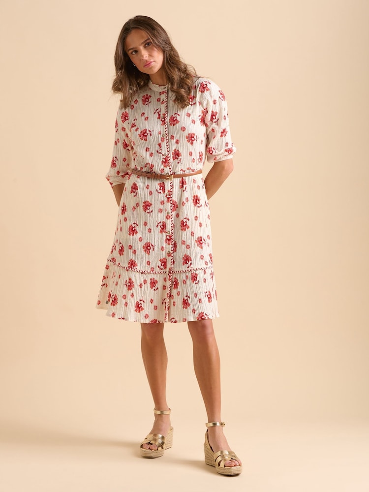 Brakeburn Fan Floral Knee Length Dress - Image 2 of 6