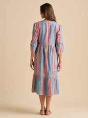 Brakeburn Blue 100% Cotton Shore Midi Dress - Image 2 of 5