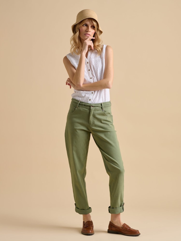 Brakeburn White Buoy Sleeveless 100% Cotton Blouse - Image 1 of 1 Brakeburn White Buoy Sleeveless 100% Cotton Blouse - Image 1 of 1