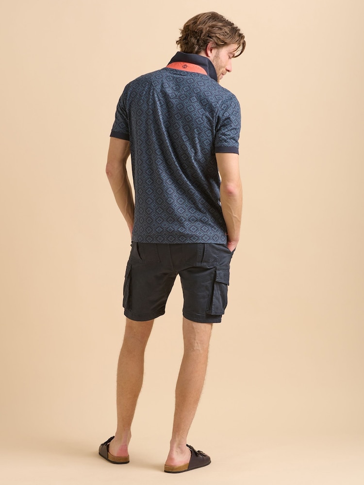 Brakeburn Navy Tile Polo Shirt - صورة 2 من 6
