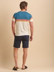 Brakeburn Natural Cream Stripe T-Shirt - Image 3 of 5