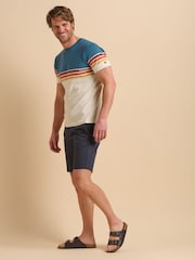 Brakeburn Natural Cream Stripe T-Shirt - Image 4 of 5