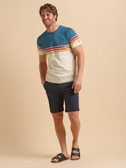 Brakeburn Natural Cream Stripe T-Shirt - Image 5 of 5