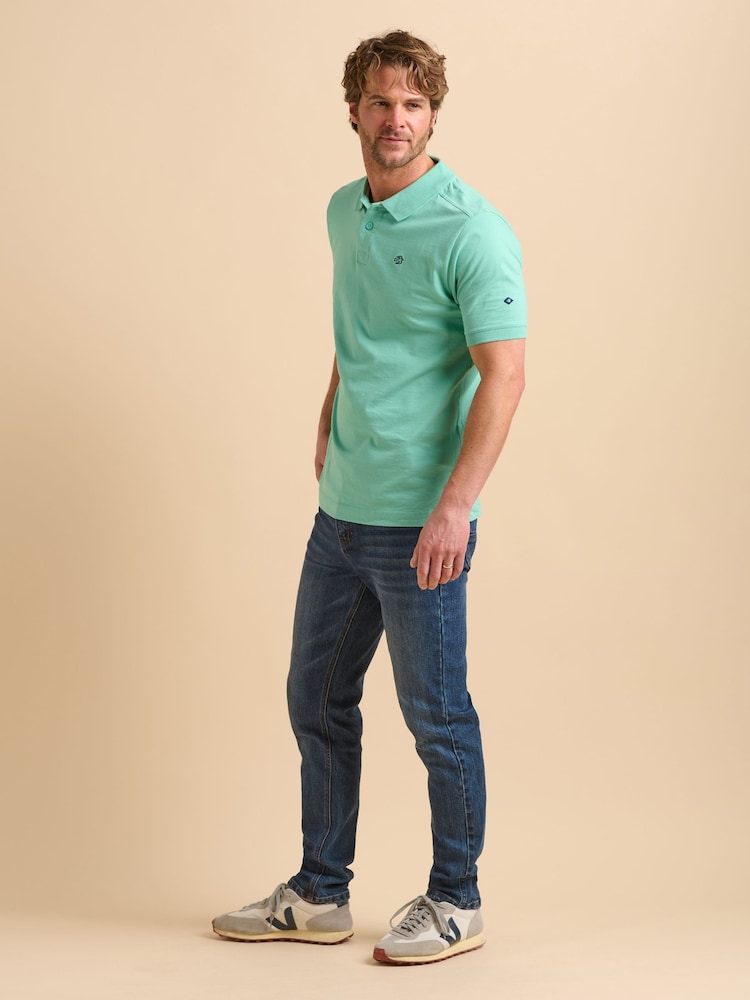 Brakeburn Green Maritime Stripe Polo Shirt - Image 5 of 5