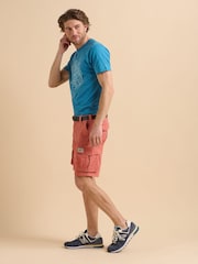Синий - Brakeburn Seagul 100% Cotton T-Shirt - Image 2 of 6