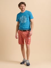 Синий - Brakeburn Seagul 100% Cotton T-Shirt - Image 4 of 6