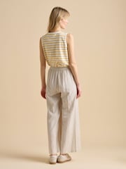 Brakeburn Cream Stripe Wide Leg Trousers - Image 2 of 5