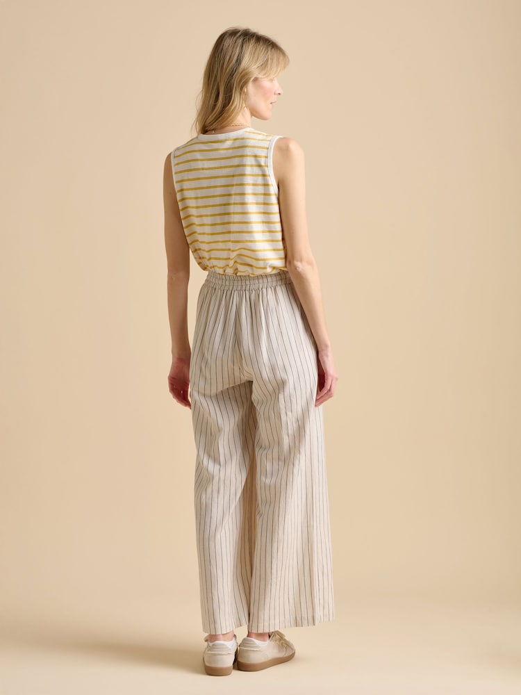 Brakeburn Cream Stripe Wide Leg Trousers - Image 2 of 5