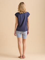 Brakeburn Blue Mia Embroidered T-Shirt - Image 2 of 6