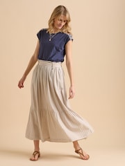 Brakeburn Blue Mia Embroidered T-Shirt - Image 4 of 6