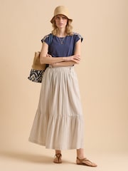Brakeburn Blue Mia Embroidered T-Shirt - Image 6 of 6