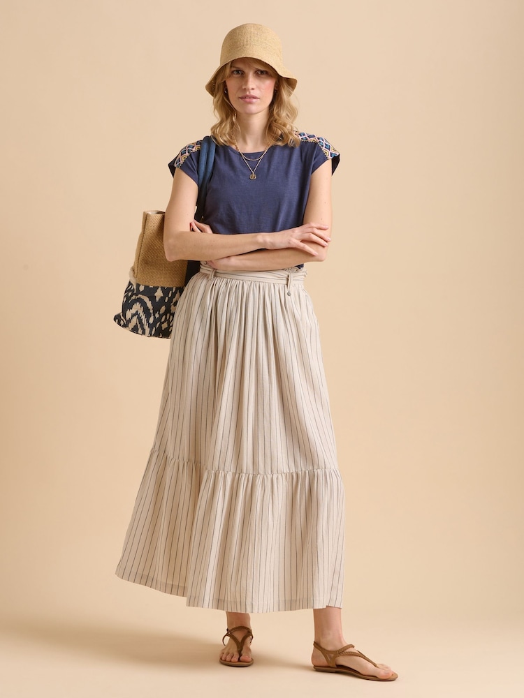 Brakeburn Blue Mia Embroidered T-Shirt - Image 6 of 6