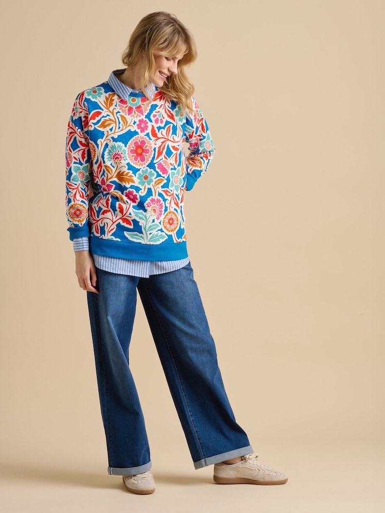 Brakeburn 100% Cotton Full Bloom Crew Neck Sweatshirt - صورة 4 من 4