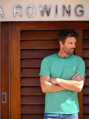 Brakeburn Green Stripe T-Shirt - Image 1 of 6