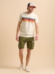 Brakeburn Natural Stripe T-Shirt - Image 1 of 5