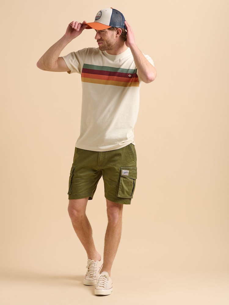 Brakeburn Natural Stripe T-Shirt - Image 5 of 5