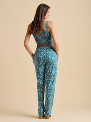 Brakeburn Blue 100% Cotton Shoreline Meadow Jumpsuit - Image 2 of 5