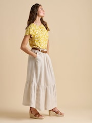Brakeburn Cream Stripe Paper Bag Skirt - Image 4 of 6